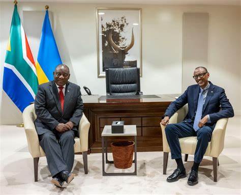 South African President Cyril Ramaphosa and Rwandan President Paul Kagame