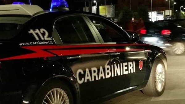 Italian Police Vehicle at the scene of arrest