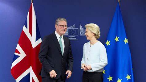 United Kingdom Prime Minister Keir Starmer meets with European Union President Von Der Leyen